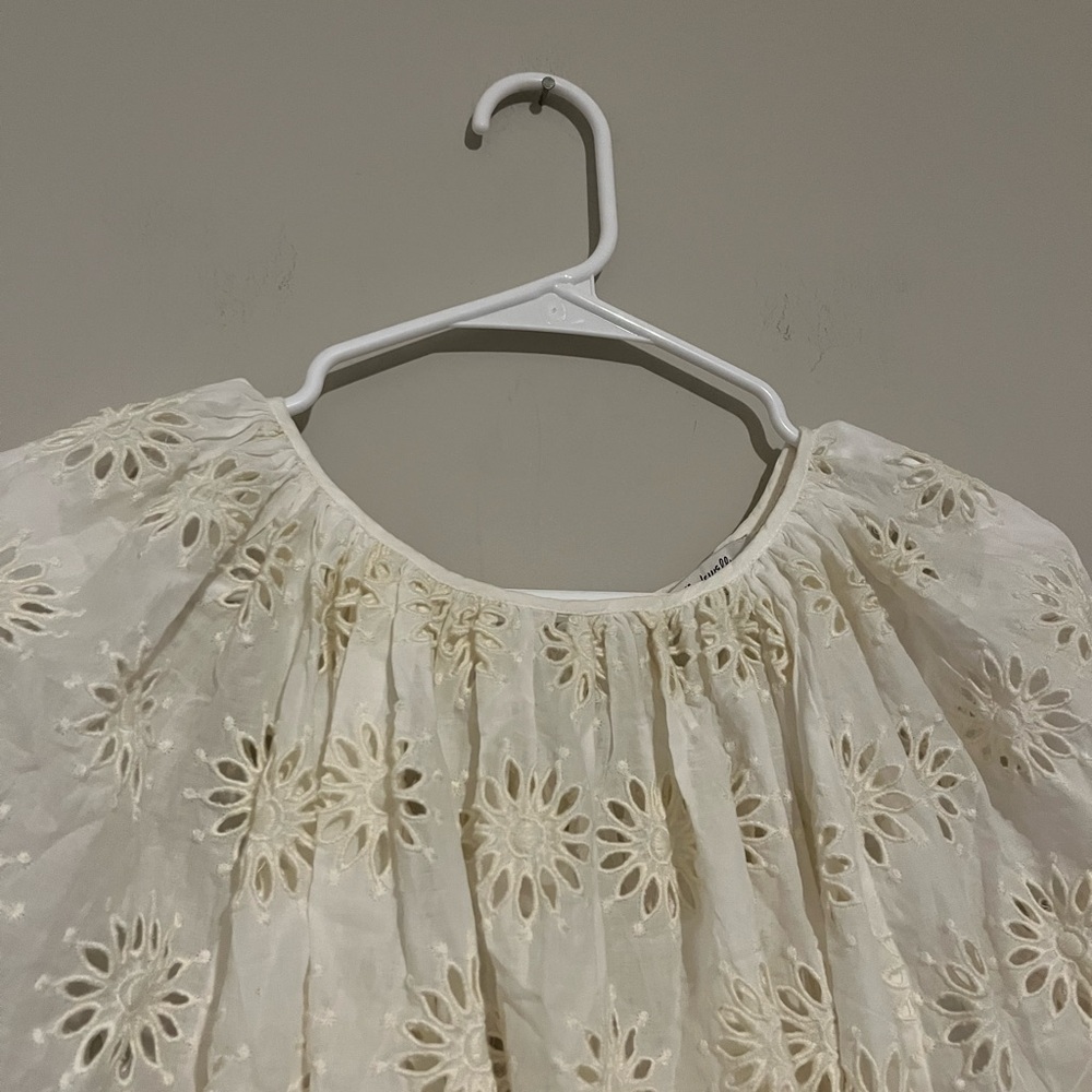 Madewell Embroidered Shirred Puff-Sleeve Top - Picture 7 of 12